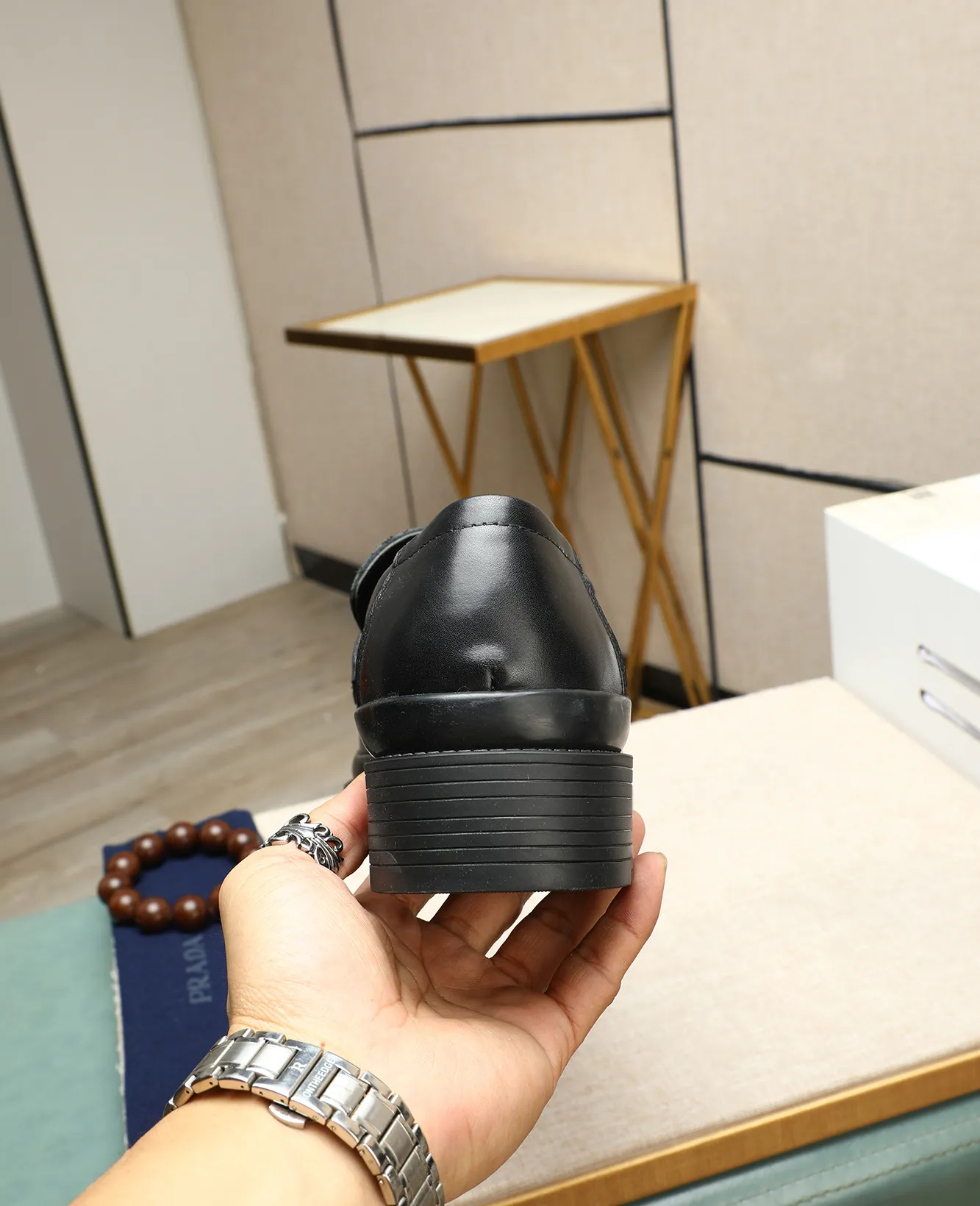 Men's men's shoes 💰540 (water-dyed cow leather) 📛📛PRADA high-end counter's latest formal business leather shoes 👔original and highest quality! Imported from Italy 🇮🇹 first-layer calfskin fabric ➕ cowhide lining Original outsole Formal size: 38➖44 (45 customized)